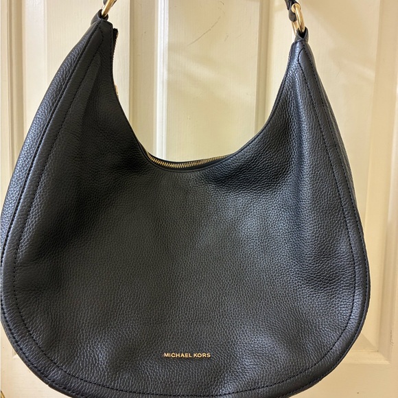 Michael Kors Dark Leather Hobo Bag - Picture 15 of 16